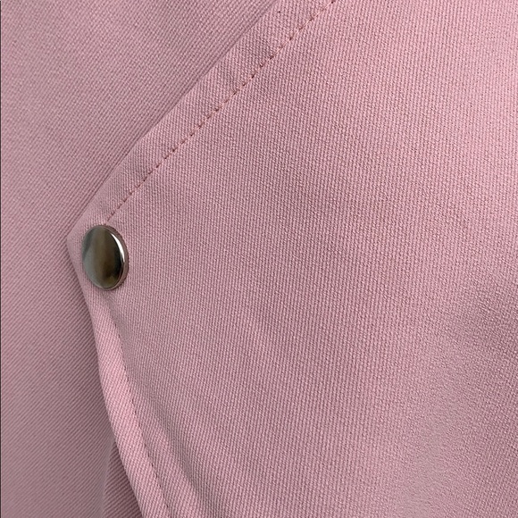 BLUSH PINK DETAILED LONG OPEN STYLE JACKET - Picture 6 of 9